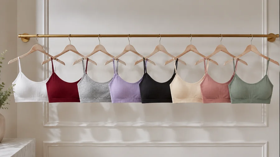 Bodyway koleksiyonu — askılarda 8 renk bralet